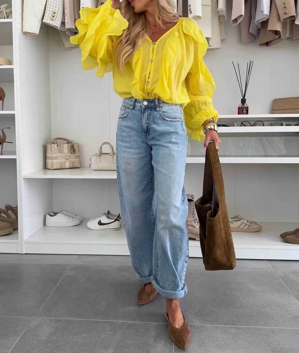 Jean Coupe Ballon Taille Haute – Stretch