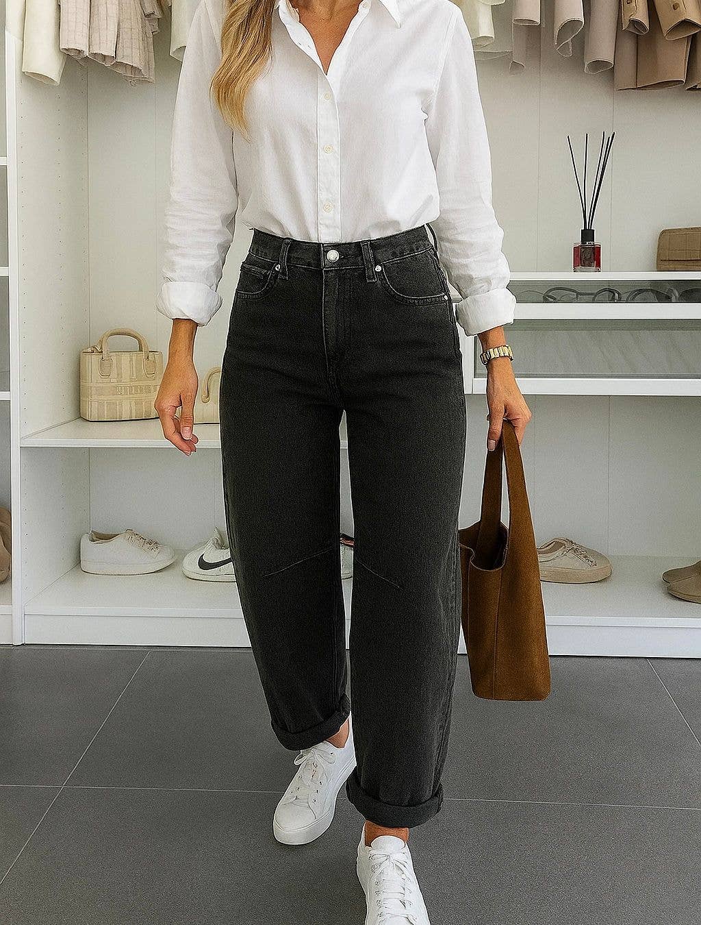 Jean Coupe Ballon Taille Haute – Stretch