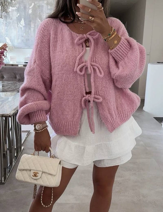 Gilet en laine avec lacets - 24618