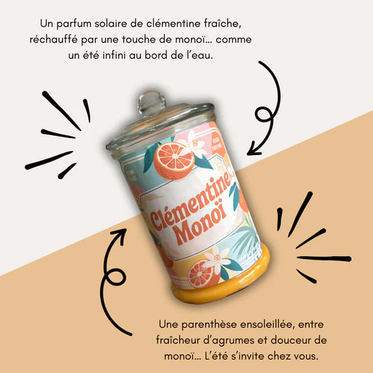 Bougie clémentine monoï
