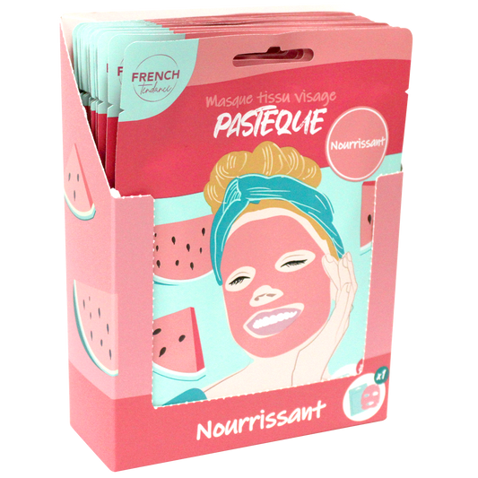 Masque Visage en tissus - Pastèque - FRENCH TENDANCE