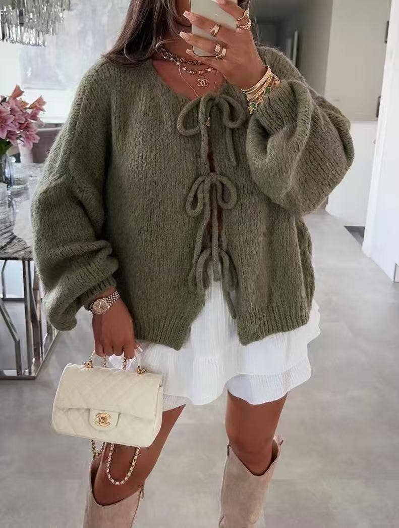 Gilet en laine avec lacets - 24618