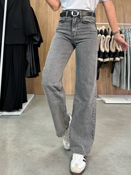 Jean Wide Leg Taille Haute – Stretch