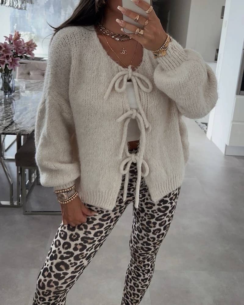 Gilet en laine avec lacets - 24618