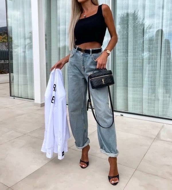 Jean Coupe Ballon Taille Haute – Stretch
