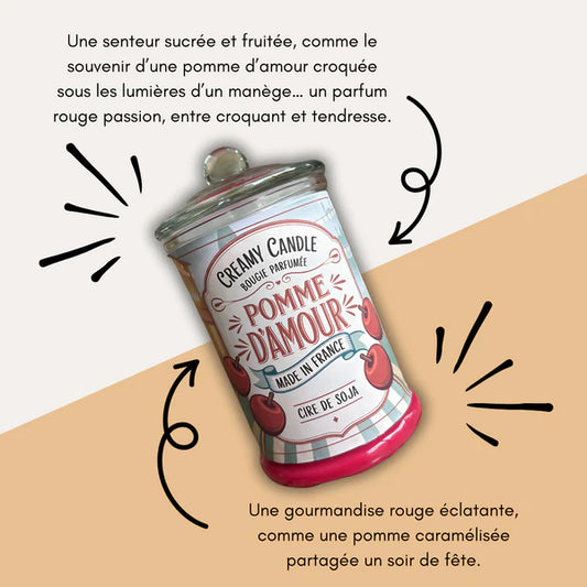 Bougie pomme d'amour