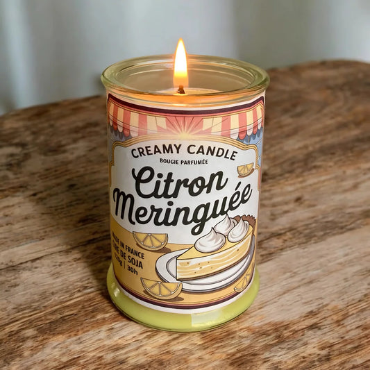 Bougie citron meringuée