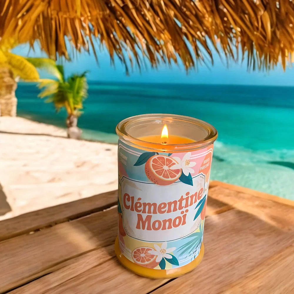 Bougie clémentine monoï