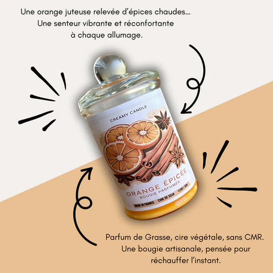 Bougie orange épicée