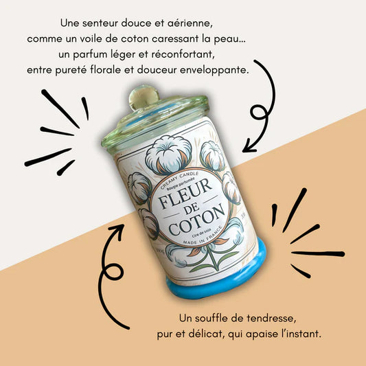 Bougie fleur de coton