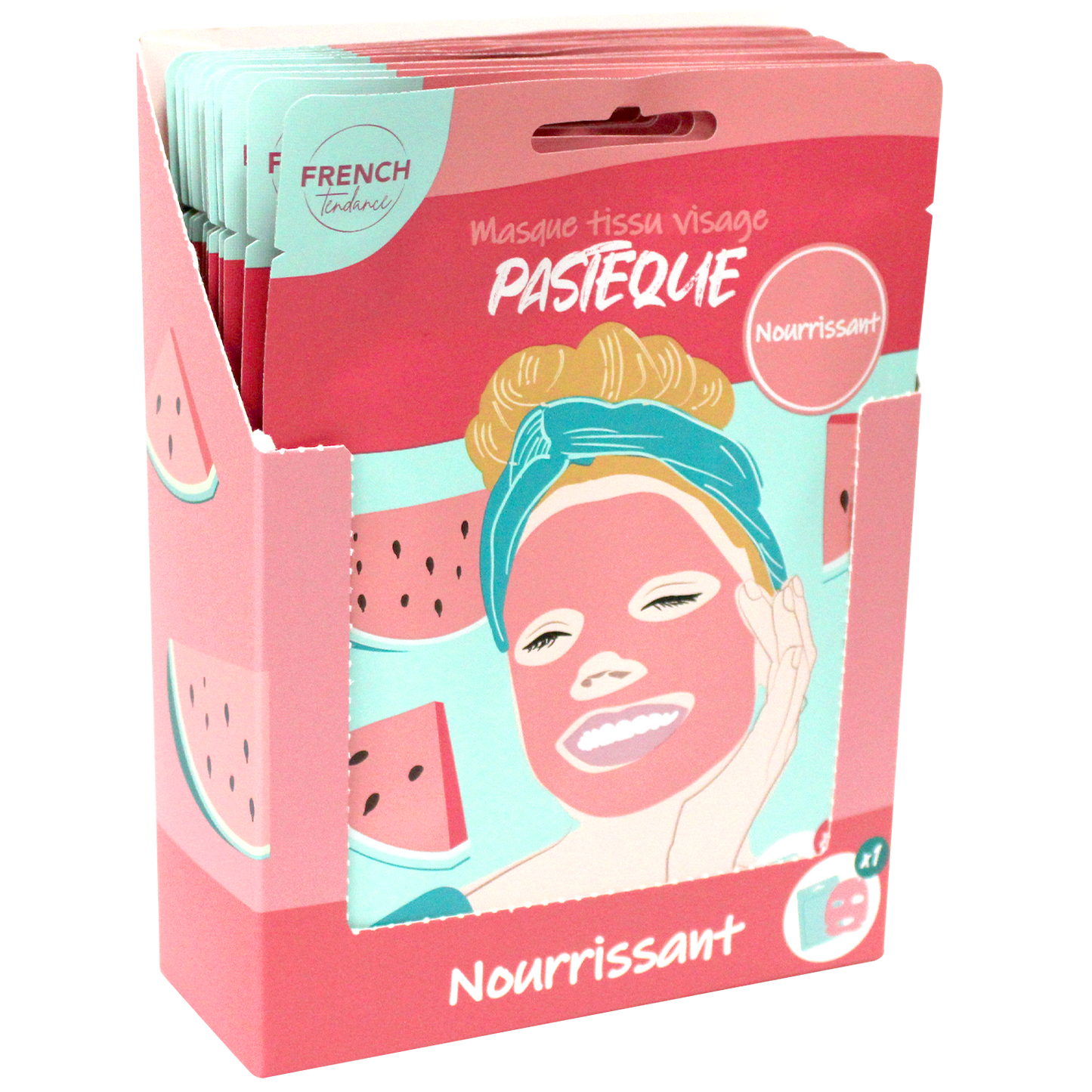 Masque Visage en tissus - Pastèque - FRENCH TENDANCE