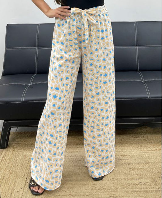 Pantalon PALAZZO leopard